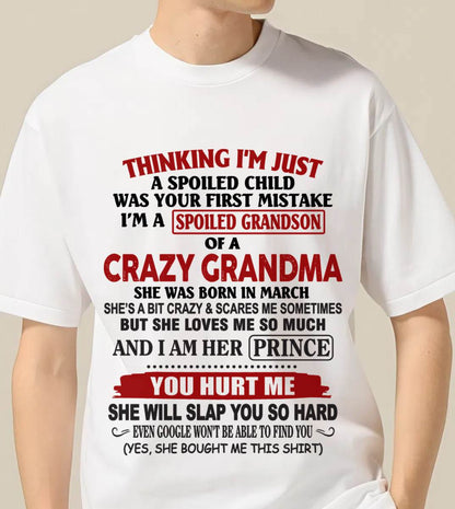 MARCH - GRANDMA’S BOY – LOVED, SPOILED & PROTECTED - FROM GRANDMA - TLEE03 (SKU2602-128-03)