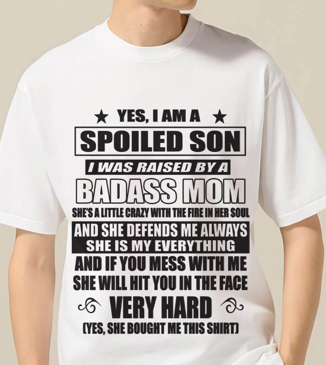 MY MOM RAISED ME WITH LOVE AND ATTITUDE - FROM MOM - TLEE00 (SKU2605-282-00)