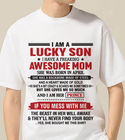 APRIL - LUCKY SON OF A STRONG AND PROTECTIVE MOM - FROM MOM - TLEE04 (SKU2602-97-04)