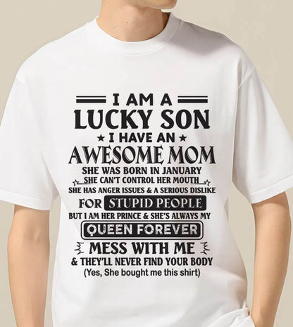 JANUARY - I AM A LUCKY SON I HAVE AN AWESOME MOM - FROM MOM - TLEE01 (SKU11-37-01)