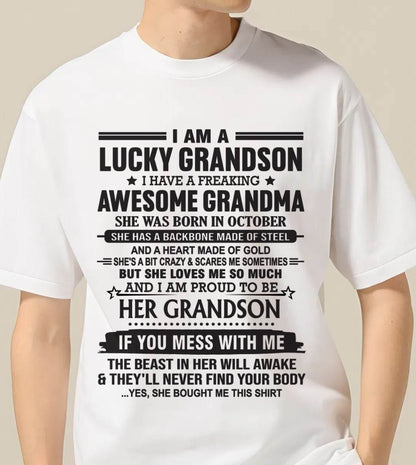 OCTOBER - GRANDSON OF A STRONG & LOVING GRANDMA - FROM GRANDMA - TLEE10 (SKU11-154-10)