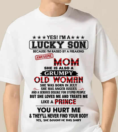 JULY - LUCKY SON – PROUD TO BE RAISED BY AN AWESOME MOM - FROM MOM - TLEE07 (SKU2603-106-07)