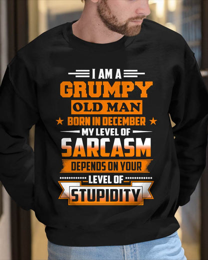 DECEMBER GRUMPY OLD MAN SHIRT - FOR MAN - TLEE12 (SKU2605-128-12)