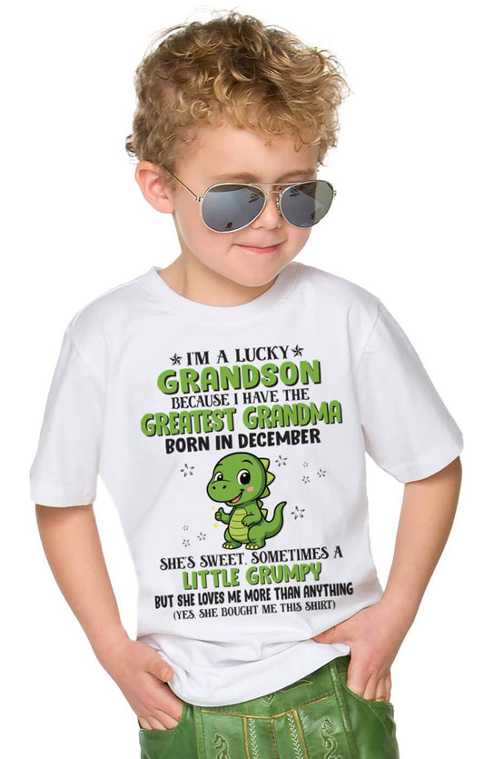 DECEMBER - I'M A LUCKY GRANDSON BECAUSE I HAVE THE GREATEST GRANDMA - FROM GRANDMA - TLEE12 (SKU09-86-12)