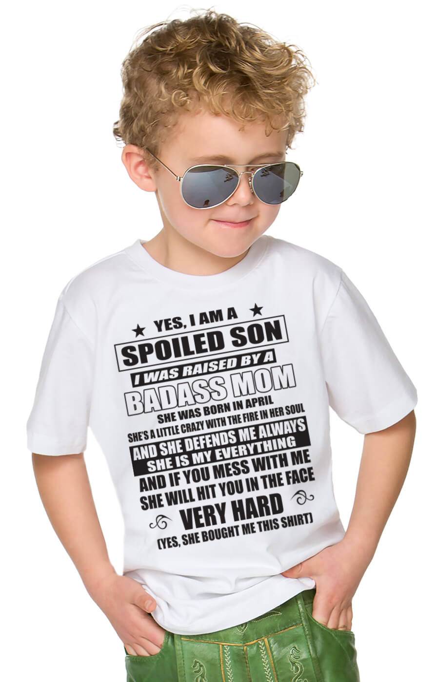 APRIL MOM — MY MOM RAISED ME WITH LOVE AND ATTITUDE - FROM MOM - TLEE04 (SKU2605-282-04)