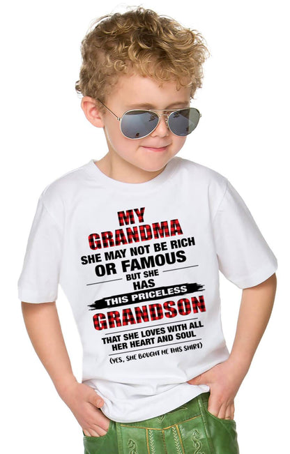 GRANDMA LOVES ME – PRICELESS GRANDSON GIFT- FROM GRANDMA - TLEE00 (SKU2604-260-00)