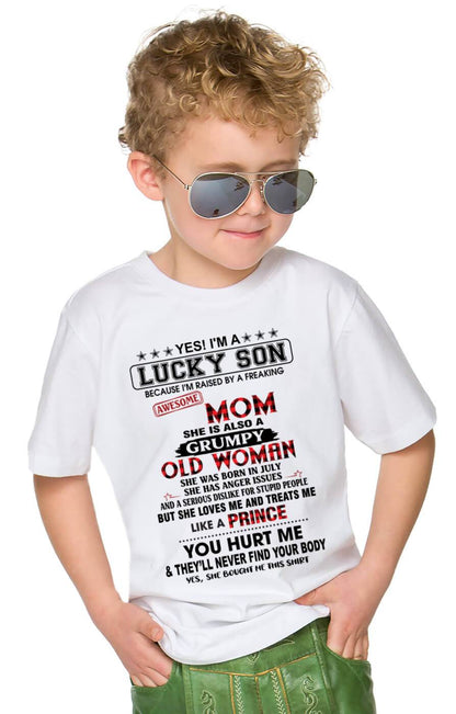 JULY - LUCKY SON – PROUD TO BE RAISED BY AN AWESOME MOM - FROM MOM - TLEE07 (SKU2603-106-07)
