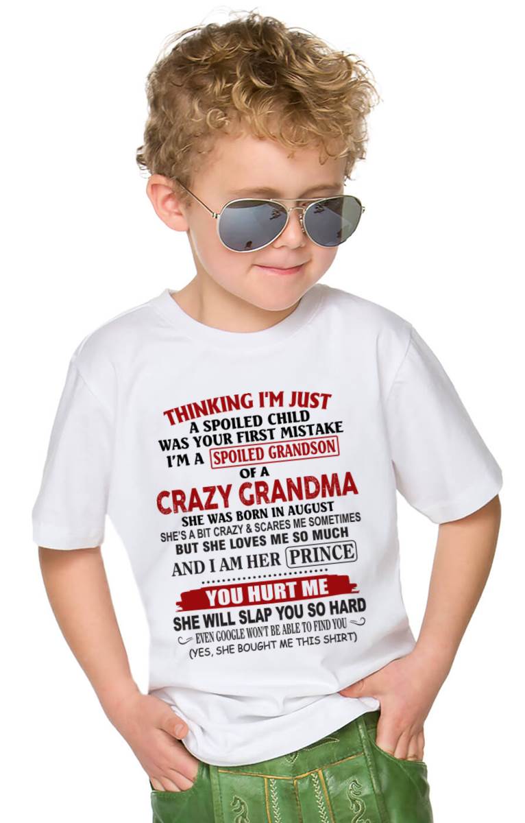 AUGUST - GRANDMA’S BOY – LOVED, SPOILED & PROTECTED - FROM GRANDMA - TLEE08 (SKU2602-128-08)