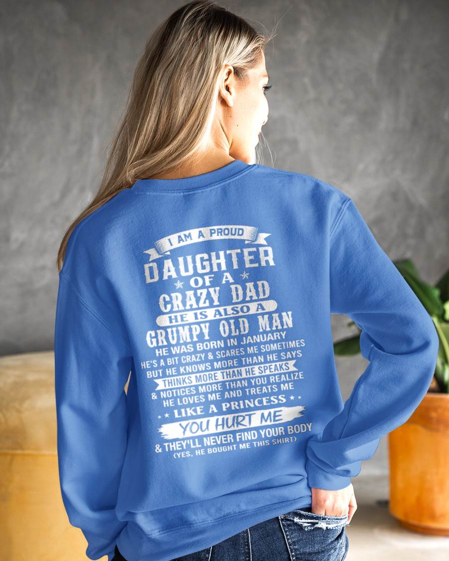 JANUARY - PROUD DAUGHTER OF A CRAZY DAD - FROM DAD - TLEE01 (SKU2606-70-01)