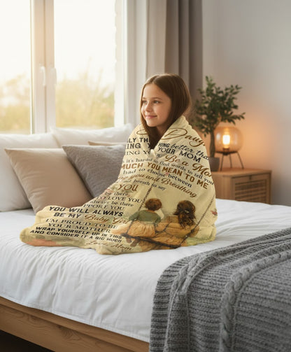 Special Gift For Your Daughter Blanket - From Mom03