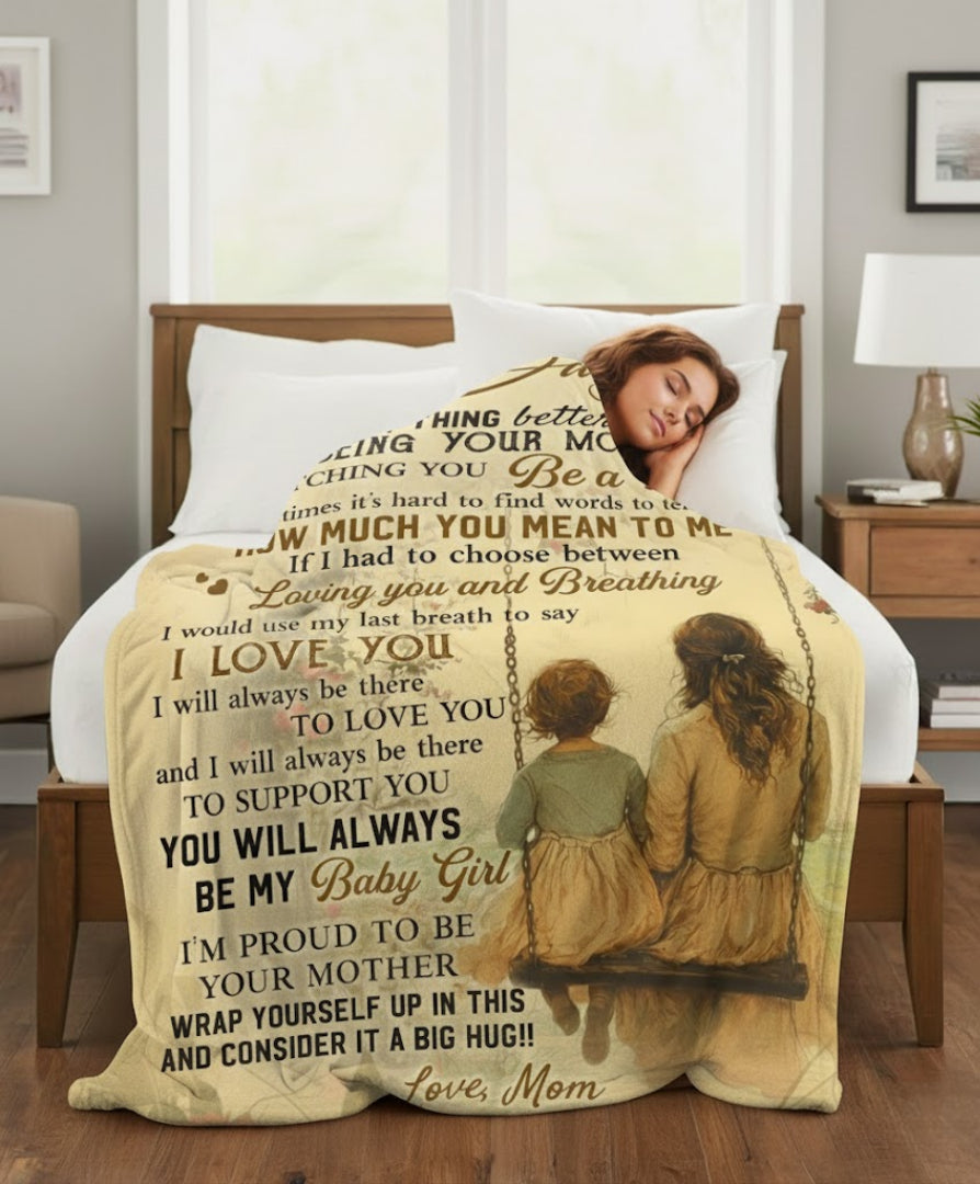 Special Gift For Your Daughter Blanket - From Mom03