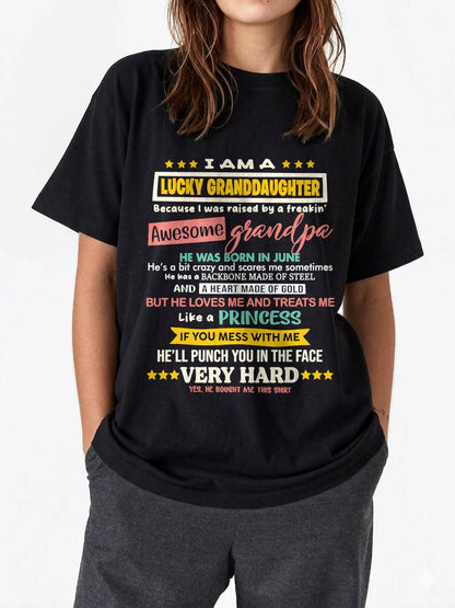 JUNE GRANDPA – BLESSED GRANDDAUGHTER RAISED BY AN AMAZING GRANDPA - FROM GRANDPA - TLEE06 (SKU2603-273-06)