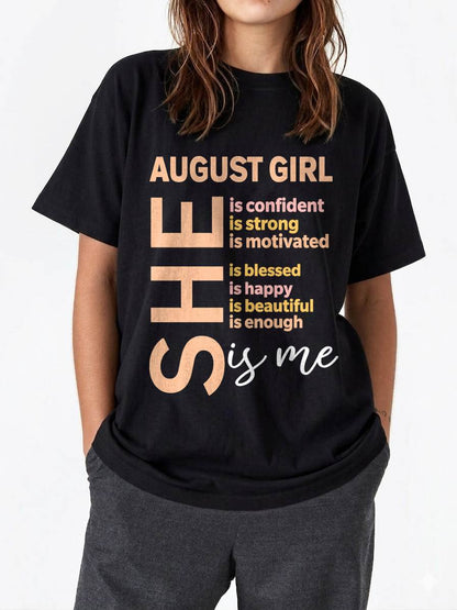 AUGUST GIRL - SELF LOVE TYPOGRAPHY - FOR WOMEN - TLEE08 (SKU2606-255-08)