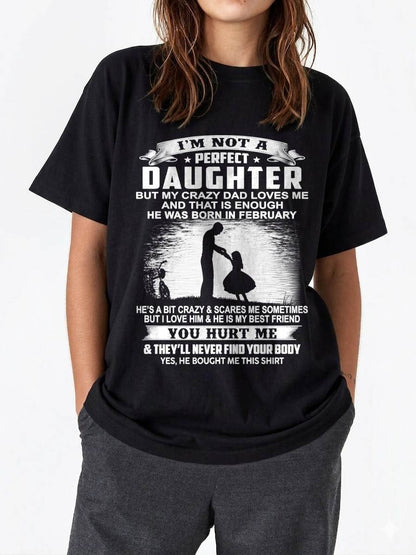 DAD BORN IN FEBRUARY AND DAUGHTER BEST FRIENDS - FROM DAD - TLEE02 (SKU2605-166-02)