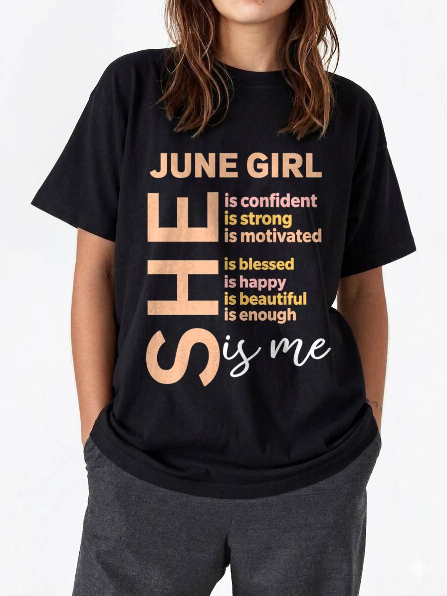 JUNE GIRL - SELF LOVE TYPOGRAPHY - FOR WOMEN - TLEE06 (SKU2606-255-06)
