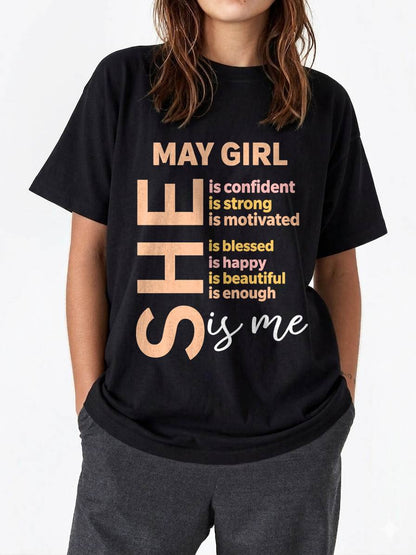 MAY GIRL - SELF LOVE TYPOGRAPHY - FOR WOMEN - TLEE05 (SKU2606-255-05)