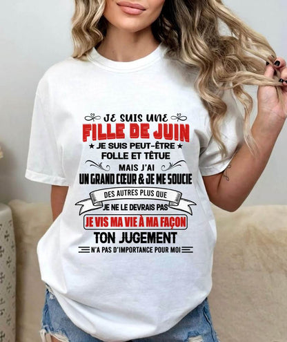 FILLE DE JUIN – FIÈRE ET LIBRE – POUR LES FEMMES - TLEE06 (SKU2603-354-06)