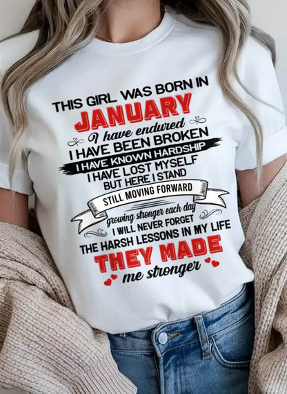 JANUARY - EVERY HARD LESSON MADE ME STRONGER - FOR WOMEN - TLEE01 (SKU2602-22-01)