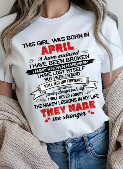 APRIL - EVERY HARD LESSON MADE ME STRONGER - FOR WOMEN - TLEE04 (SKU2602-22-04)
