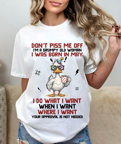 MAY BORN – FEISTY WOMAN, DON’T TEST ME, I LIVE MY WAY - FOR WOMEN - TLEE05 (SKU2603-333-05)