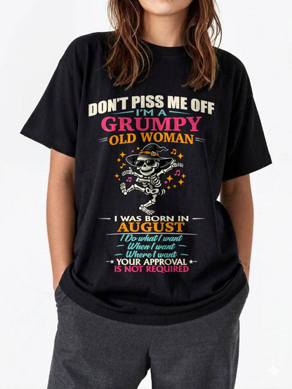AUGUST - SASSY INDEPENDENT WOMAN FUNNY QUOTE - FOR WOMEN - TLEE08 (SKU2603-70-08)