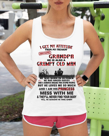 OCTOBER GRANDPA - GRUMPY • AWESOME • PROTECTIVE - FROM GRANDPA - TLEE10 (SKU2605-176-10)