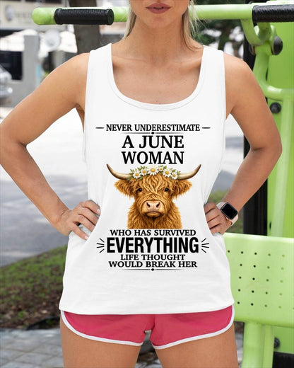 JUNE WOMAN HIGHLAND COW SHIRT - FOR WOMEN - TLEE06 (SKU2606-158-06)