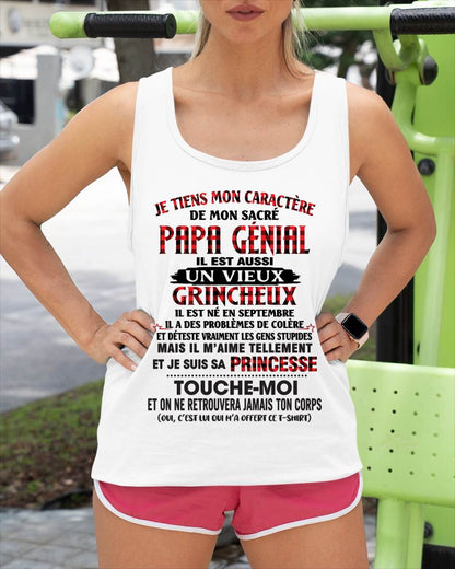 SEPTEMBRE / FILLE À PAPA GÂTÉE ET FIÈRE - CADEAU DE PAPA - TLEE09 (SKU2605-355-09)