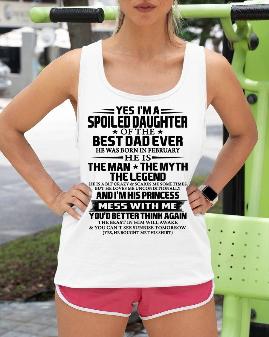 FEBRUARY - SPOILED DAUGHTER OF THE BEST DAD EVER - FROM DAD - TLEE02 (SKU2604-197-02)