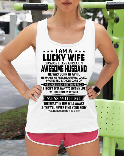 APRIL BORN HUSBAND'S LUCKY WIFE - FROM HUSBAND - TLEE04 (SKU2605-97-04)