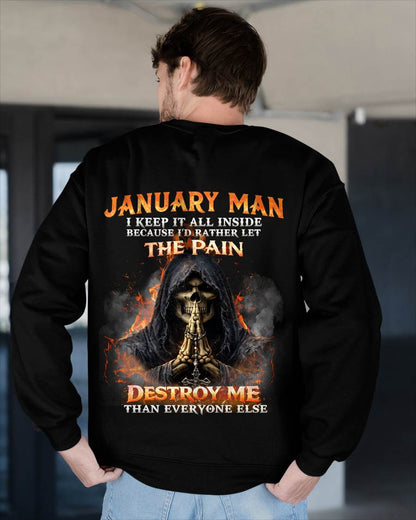 JANUARY MAN SKULL SHIRT – I KEEP IT ALL INSIDE DARK GOTHIC T-SHIRT - FOR MAN - TLEE01 (SKU2604-136-01)