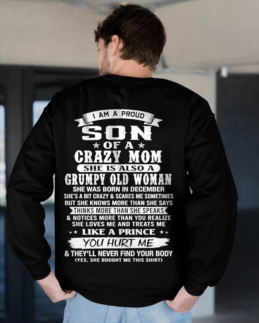 DECEMBER - PROUD SON OF A CRAZY MOM - FROM MOM - TLEE12 (SKU2606-127-12)