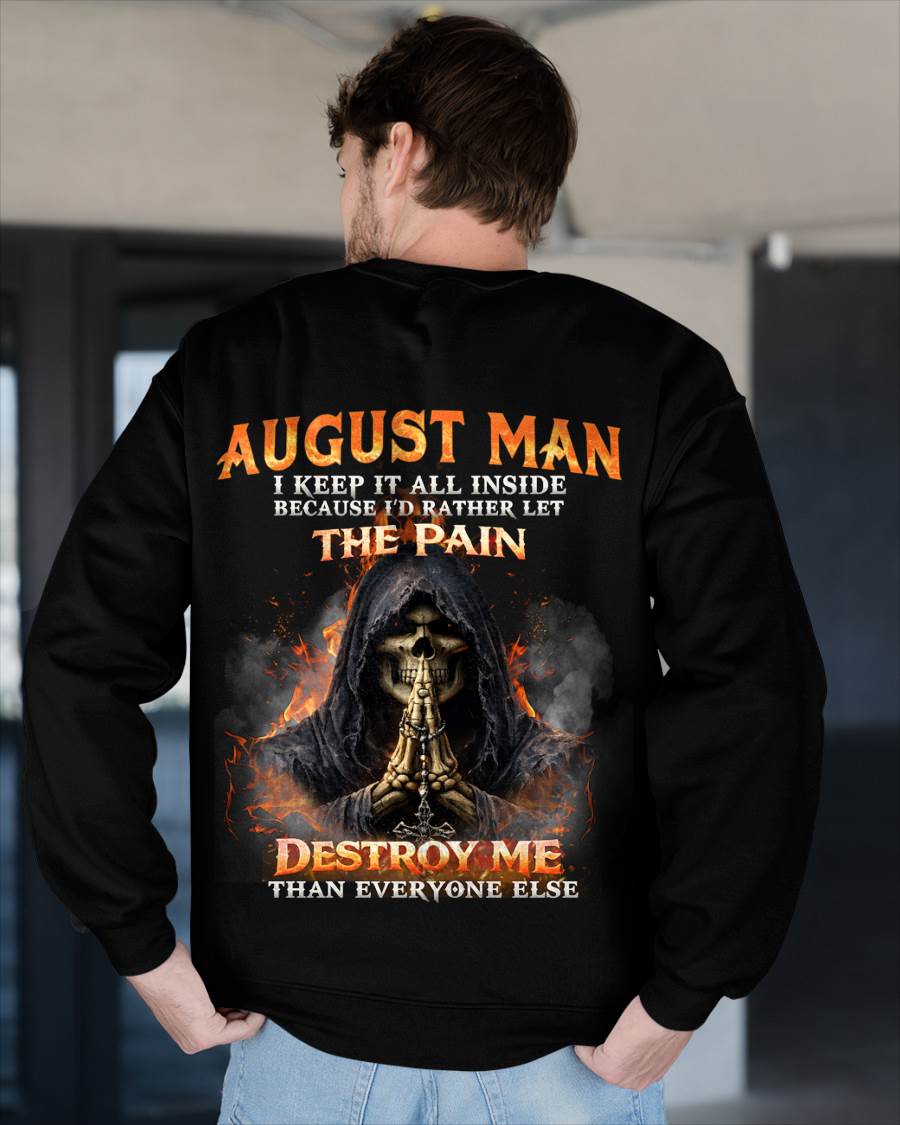 AUGUST MAN SKULL SHIRT – I KEEP IT ALL INSIDE DARK GOTHIC T-SHIRT - FOR MAN - TLEE08 (SKU2604-136-08)