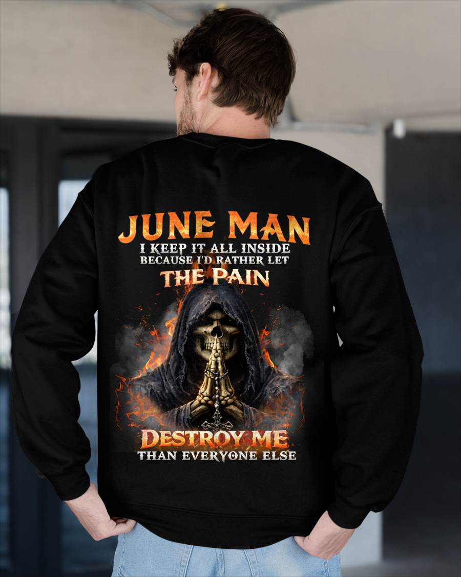 JUNE MAN SKULL SHIRT – I KEEP IT ALL INSIDE DARK GOTHIC T-SHIRT - FOR MAN - TLEE06 (SKU2604-136-06)
