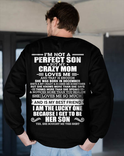DECEMBER MOM - SHE MAY BE CRAZY BUT SHE LOVES ME UNCONDITIONALLY - FROM MOM - TLEE12 (SKU2604-84-12)