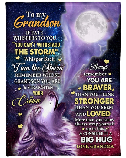 Special Gift For Your Grandson Blanket - From Grandma
