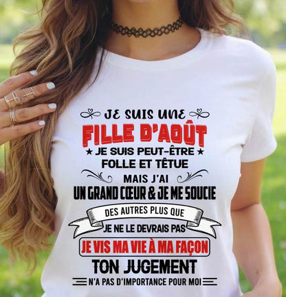 FILLE D’AOÛT – FIÈRE ET LIBRE – POUR LES FEMMES - TLEE08 (SKU2603-354-08)