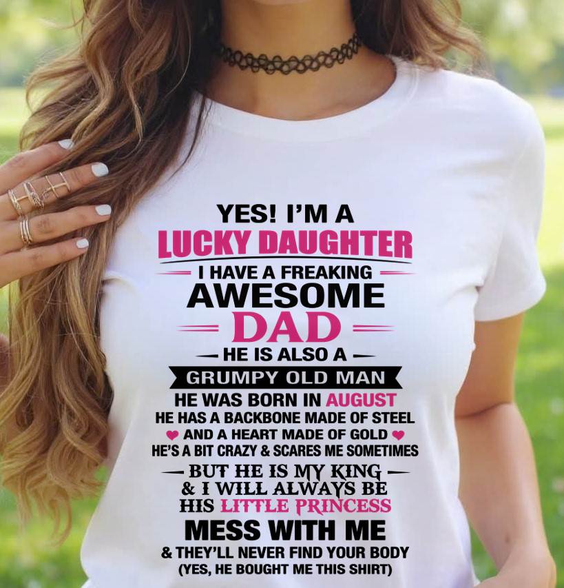 AUGUST - A LUCKY DAUGHTER – DADDY’S LITTLE PRINCESS - FROM DAD - TLEE08 (SKU2604-16-08)