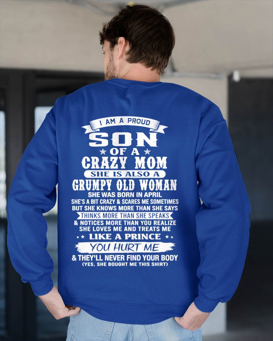 APRIL - PROUD SON OF A CRAZY MOM - FROM MOM - TLEE04 (SKU2606-127-04)