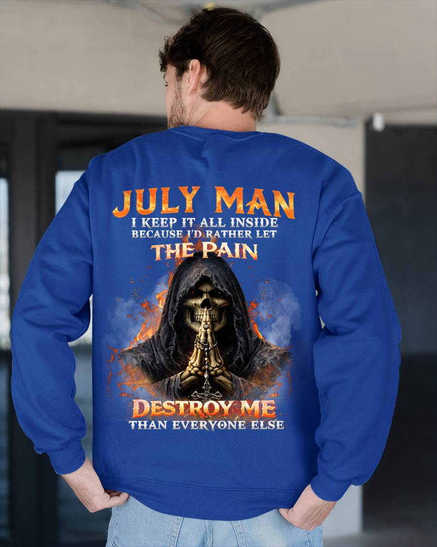 JULY MAN SKULL SHIRT – I KEEP IT ALL INSIDE DARK GOTHIC T-SHIRT - FOR MAN - TLEE07 (SKU2604-136-07)
